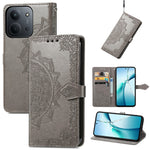 Phone Case For Xiaomi Redmi 15C 4G (EU) (173mm) / 15C 5G (EU) (173mm) / Poco C85 4G (173mm) Wallet Mandala Flower Leather Cover Stand View