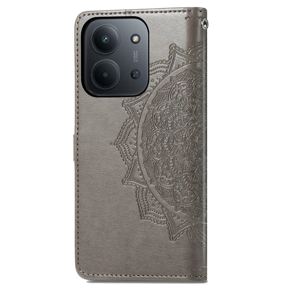 Phone Case For Xiaomi Redmi 15C 4G (EU) (173mm) / 15C 5G (EU) (173mm) / Poco C85 4G (173mm) Wallet Mandala Flower Leather Cover Stand View