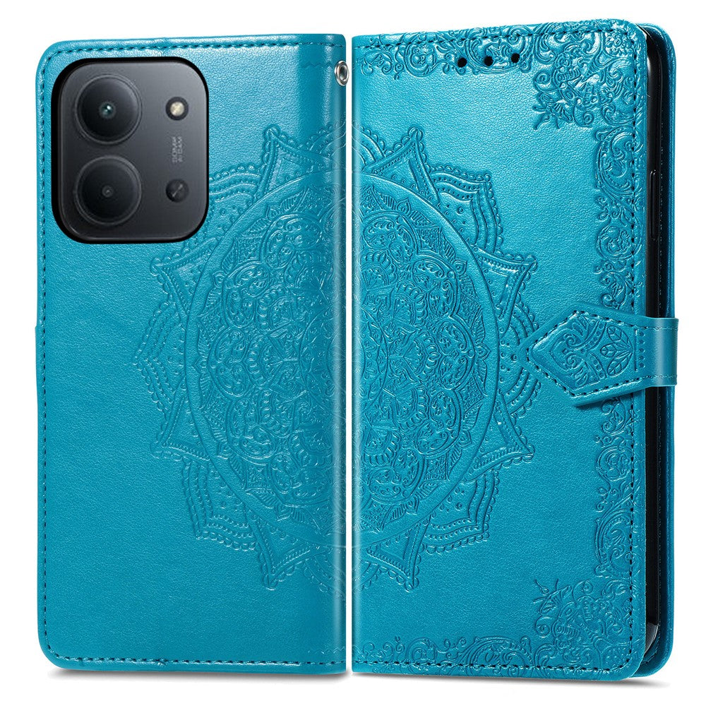 Phone Case For Xiaomi Redmi 15C 4G (EU) (173mm) / 15C 5G (EU) (173mm) / Poco C85 4G (173mm) Wallet Mandala Flower Leather Cover Stand View