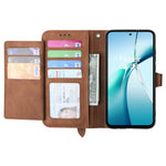 For Xiaomi Poco M8 Pro 5G / Redmi Note 15 Pro+ 5G (Global) Zipper Wallet Case with Strap Flower Imprint PU Leather Phone Cover