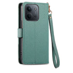 For Xiaomi Redmi 15C 4G (Global) (171mm)  /  Poco C85 4G (171mm) Case RFID Blocking Zipper Pocket Leather Wallet Phone Cover with Strap