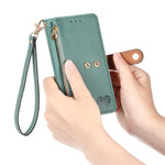 For Xiaomi Redmi 15C 4G (Global) (171mm)  /  Poco C85 4G (171mm) Case RFID Blocking Zipper Pocket Leather Wallet Phone Cover with Strap