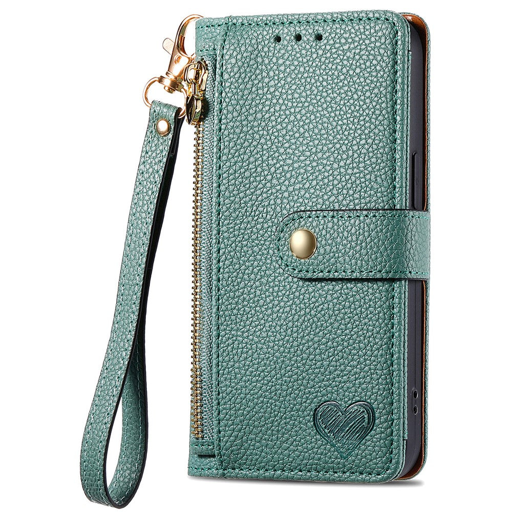 For Xiaomi Redmi 15C 4G (Global) (171mm)  /  Poco C85 4G (171mm) Case RFID Blocking Zipper Pocket Leather Wallet Phone Cover with Strap