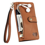 For Xiaomi Redmi 15C 4G (EU) (173mm)  /  15C 5G (EU) (173mm) Case RFID Blocking Zipper Pocket Leather Wallet Phone Cover with Strap