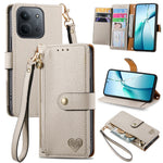 For Xiaomi Redmi 15C 4G (EU) (173mm)  /  15C 5G (EU) (173mm) Case RFID Blocking Zipper Pocket Leather Wallet Phone Cover with Strap