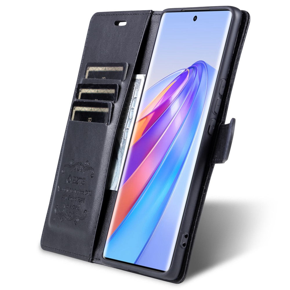 AZNS Stand Wallet Phone Case for Honor X40 5G , Shockproof Textured PU Leather Folio Flip Protective Cover