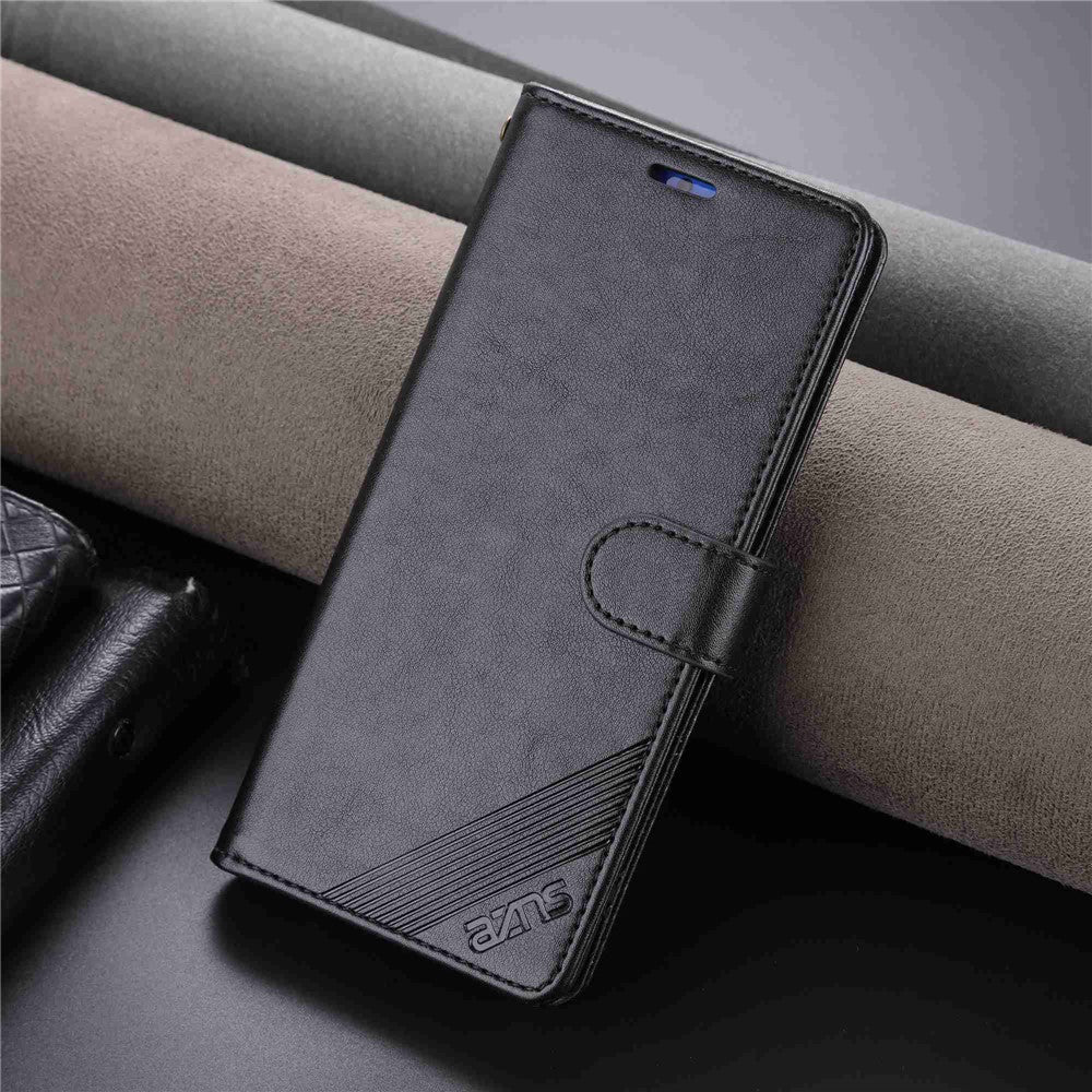 AZNS Stand Wallet Phone Case for Honor X40 5G , Shockproof Textured PU Leather Folio Flip Protective Cover