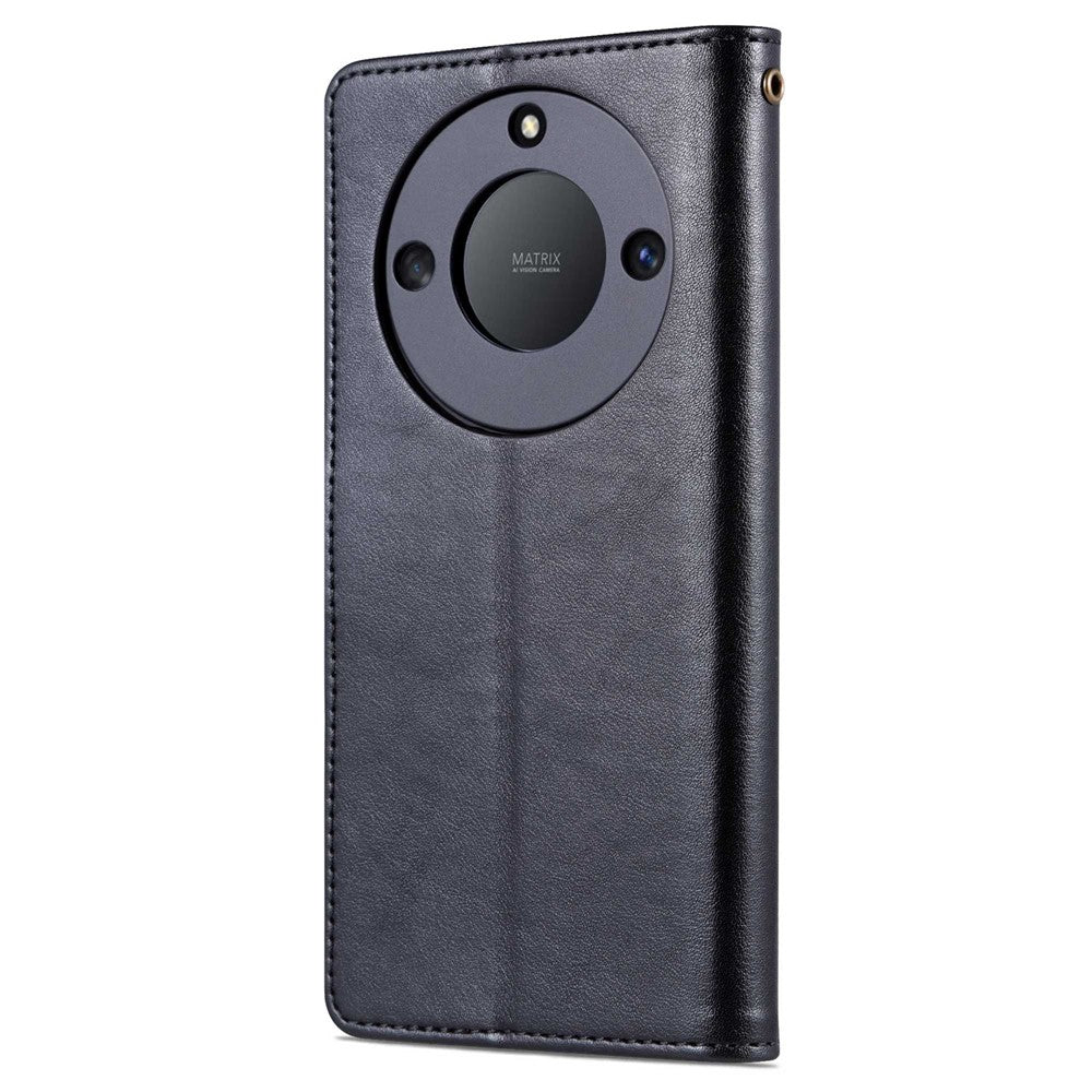 AZNS Stand Wallet Phone Case for Honor X40 5G , Shockproof Textured PU Leather Folio Flip Protective Cover