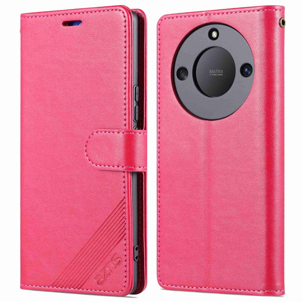 AZNS Stand Wallet Phone Case for Honor X40 5G , Shockproof Textured PU Leather Folio Flip Protective Cover