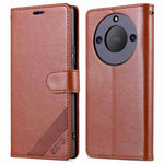 AZNS Stand Wallet Phone Case for Honor X40 5G , Shockproof Textured PU Leather Folio Flip Protective Cover