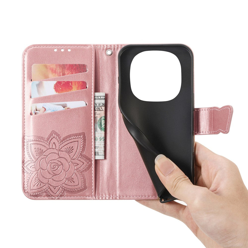 For Xiaomi Poco M8 Pro 5G / Redmi Note 15 Pro+ 5G (Global) Case with Strap Butterfly Pattern PU Leather Wallet Phone Cover