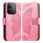 For Xiaomi Redmi 15C 4G (EU) (173mm)  /  15C 5G (EU) (173mm) Case with Strap Butterfly Pattern PU Leather Wallet Phone Cover