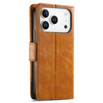 CASENEO For iPhone 18 Pro Max / 17 Pro Max Phone Cases PU Leather Cover Stand with RFID Blocking Wallet