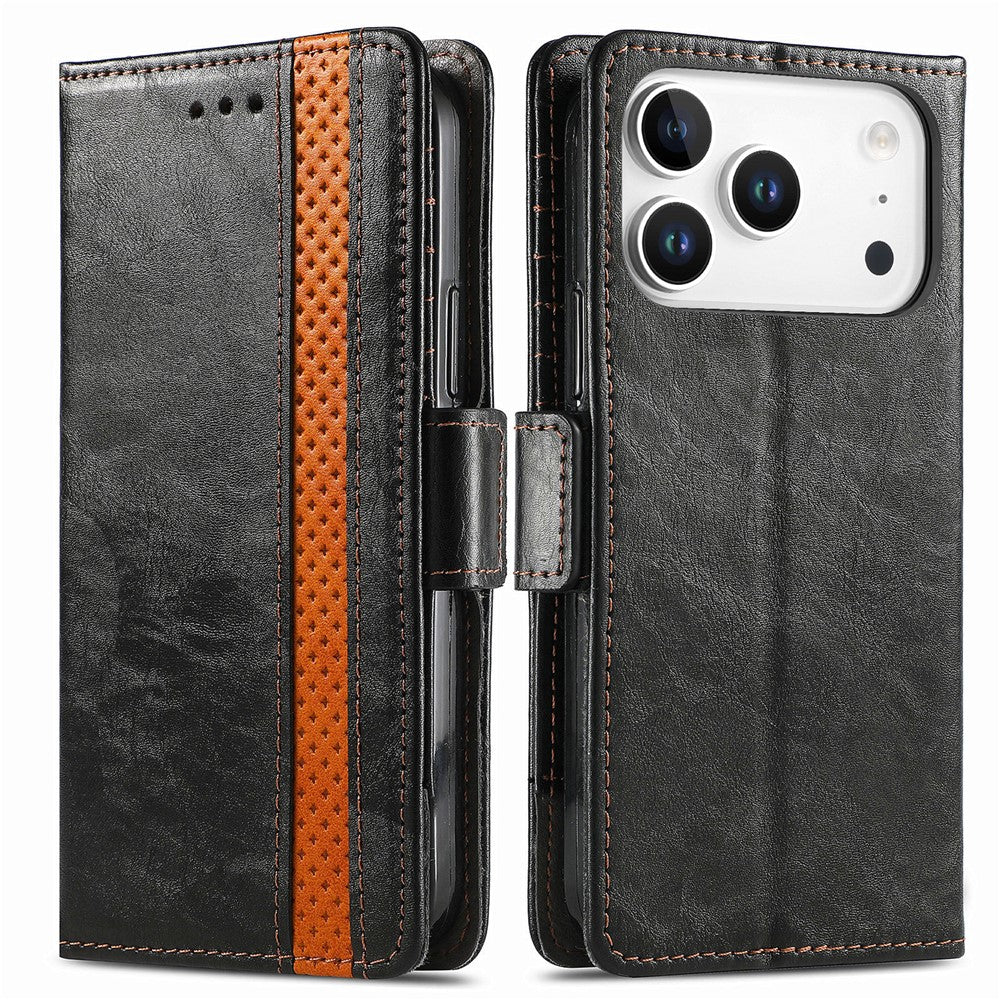 CASENEO For iPhone 18 Pro Max / 17 Pro Max Phone Cases PU Leather Cover Stand with RFID Blocking Wallet