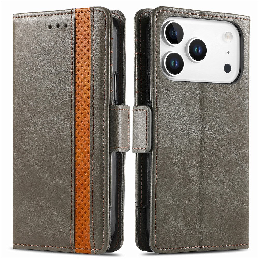 CASENEO For iPhone 18 Pro Max / 17 Pro Max Phone Cases PU Leather Cover Stand with RFID Blocking Wallet