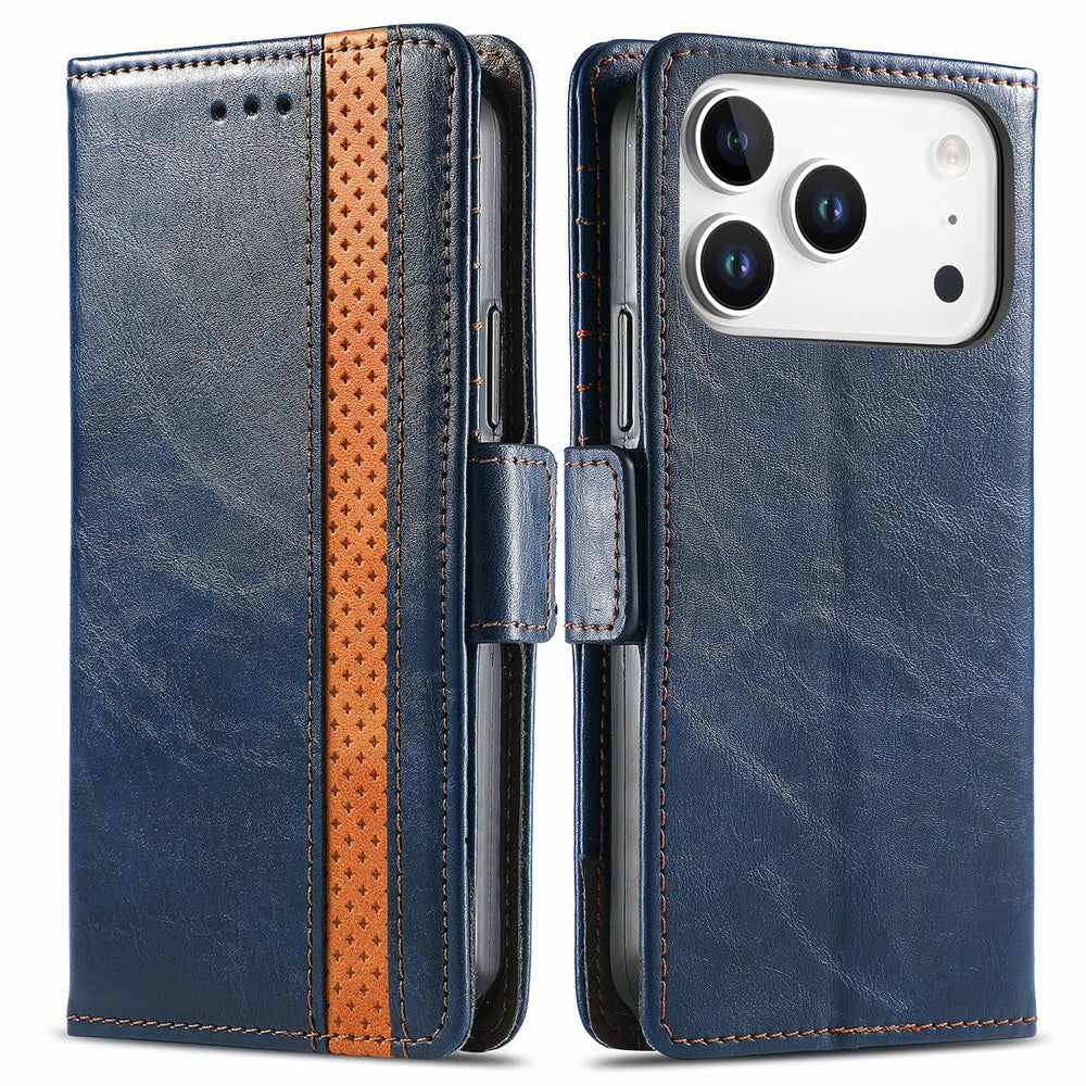 CASENEO For iPhone 18 Pro Max / 17 Pro Max Phone Cases PU Leather Cover Stand with RFID Blocking Wallet