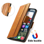 CASENEO Till iPhone 17 Mobilskal PU-läderfodral Stativ med RFID-blockerande plånbok