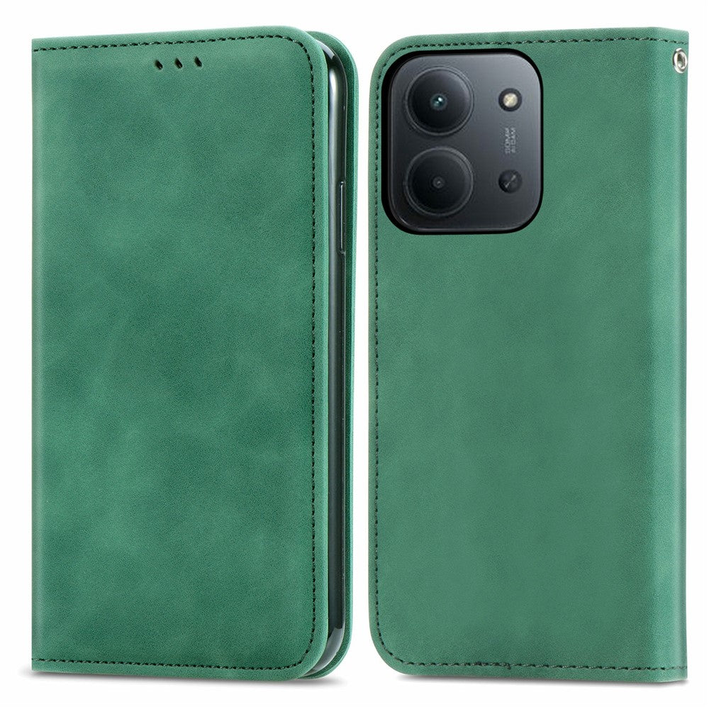 For Xiaomi Redmi 15C 4G (Global) (171mm)  /  Poco C85 4G (171mm) Leather Case with Card Holder Magnetic Absorption Phone Cover