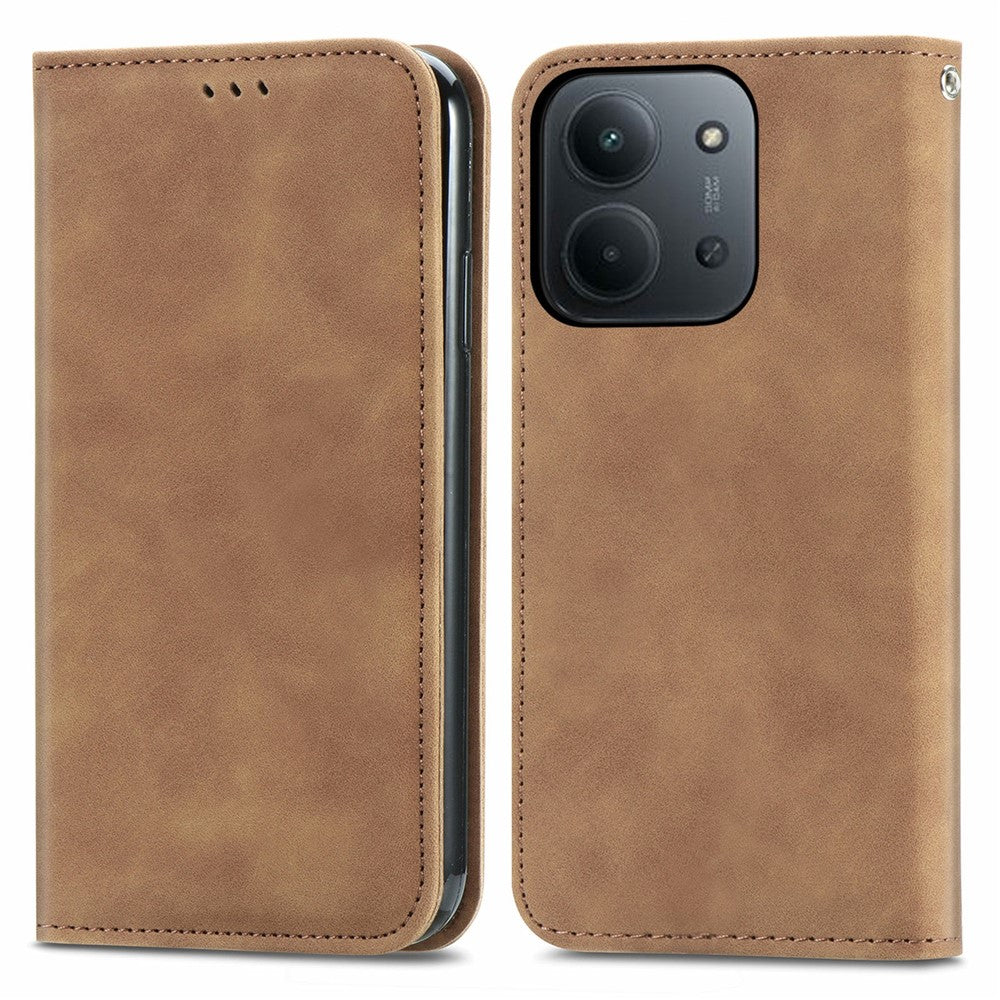 For Xiaomi Redmi 15C 4G (Global) (171mm)  /  Poco C85 4G (171mm) Leather Case with Card Holder Magnetic Absorption Phone Cover