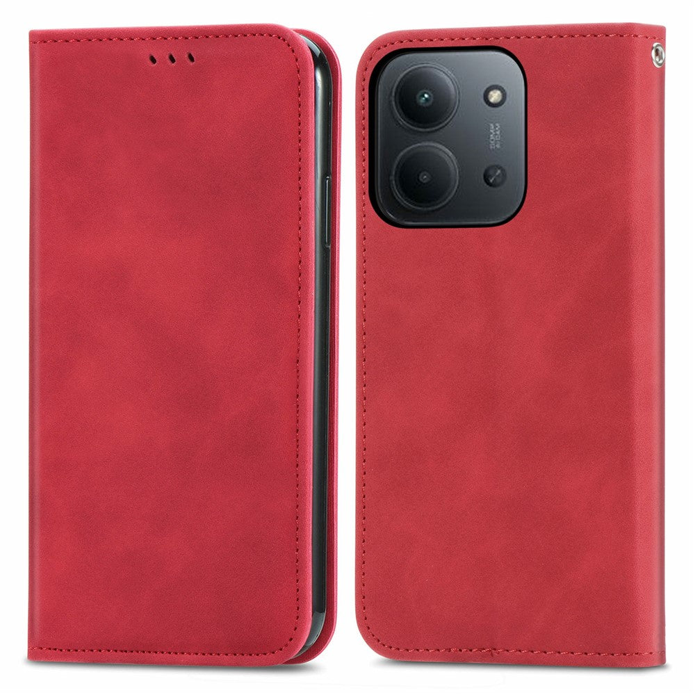 For Xiaomi Redmi 15C 4G (Global) (171mm)  /  Poco C85 4G (171mm) Leather Case with Card Holder Magnetic Absorption Phone Cover