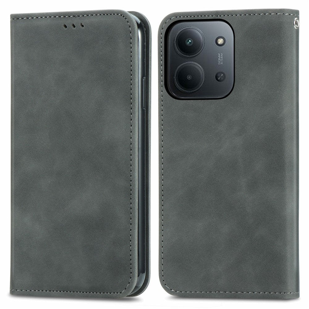 For Xiaomi Redmi 15C 4G (Global) (171mm)  /  Poco C85 4G (171mm) Leather Case with Card Holder Magnetic Absorption Phone Cover