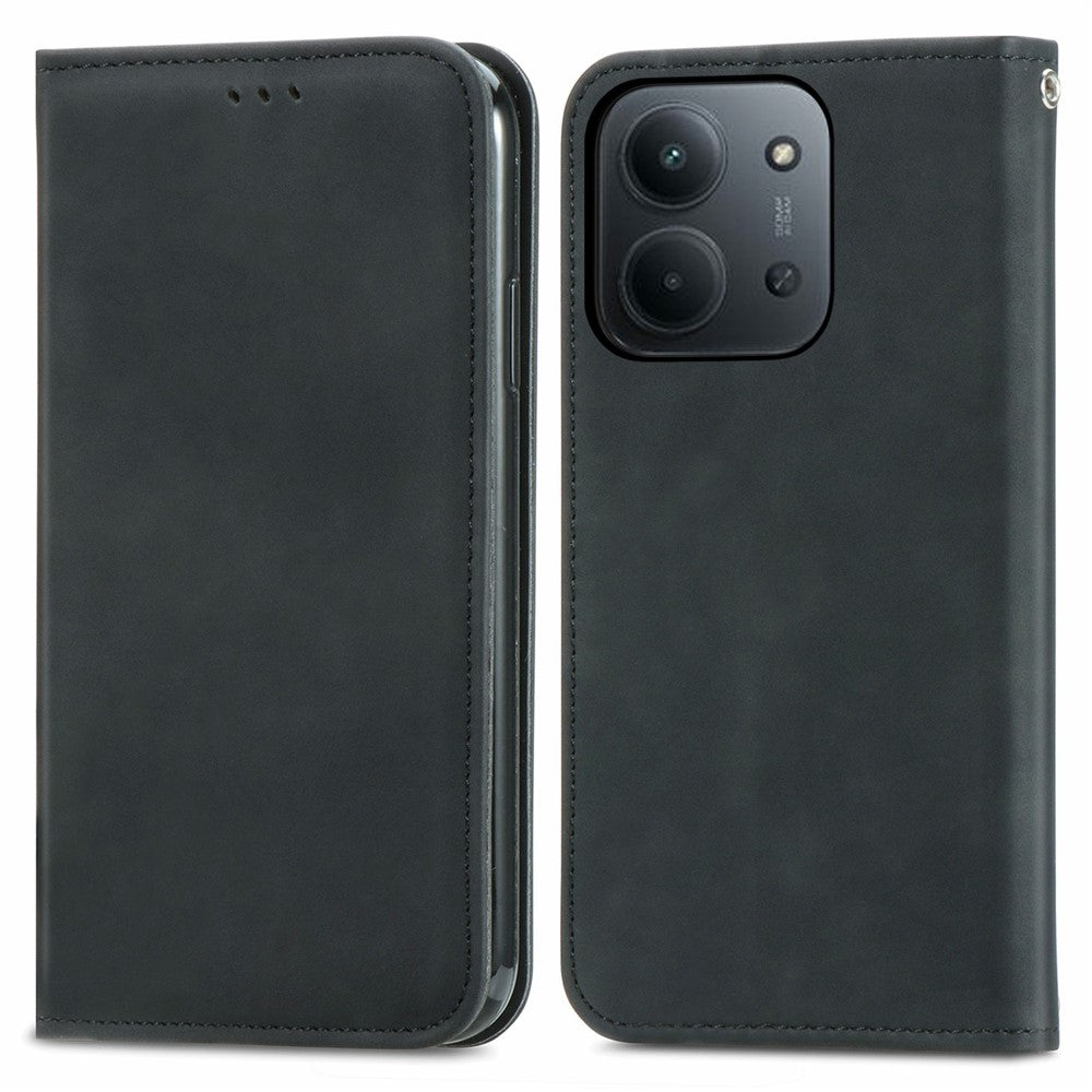 For Xiaomi Redmi 15C 4G (Global) (171mm)  /  Poco C85 4G (171mm) Leather Case with Card Holder Magnetic Absorption Phone Cover