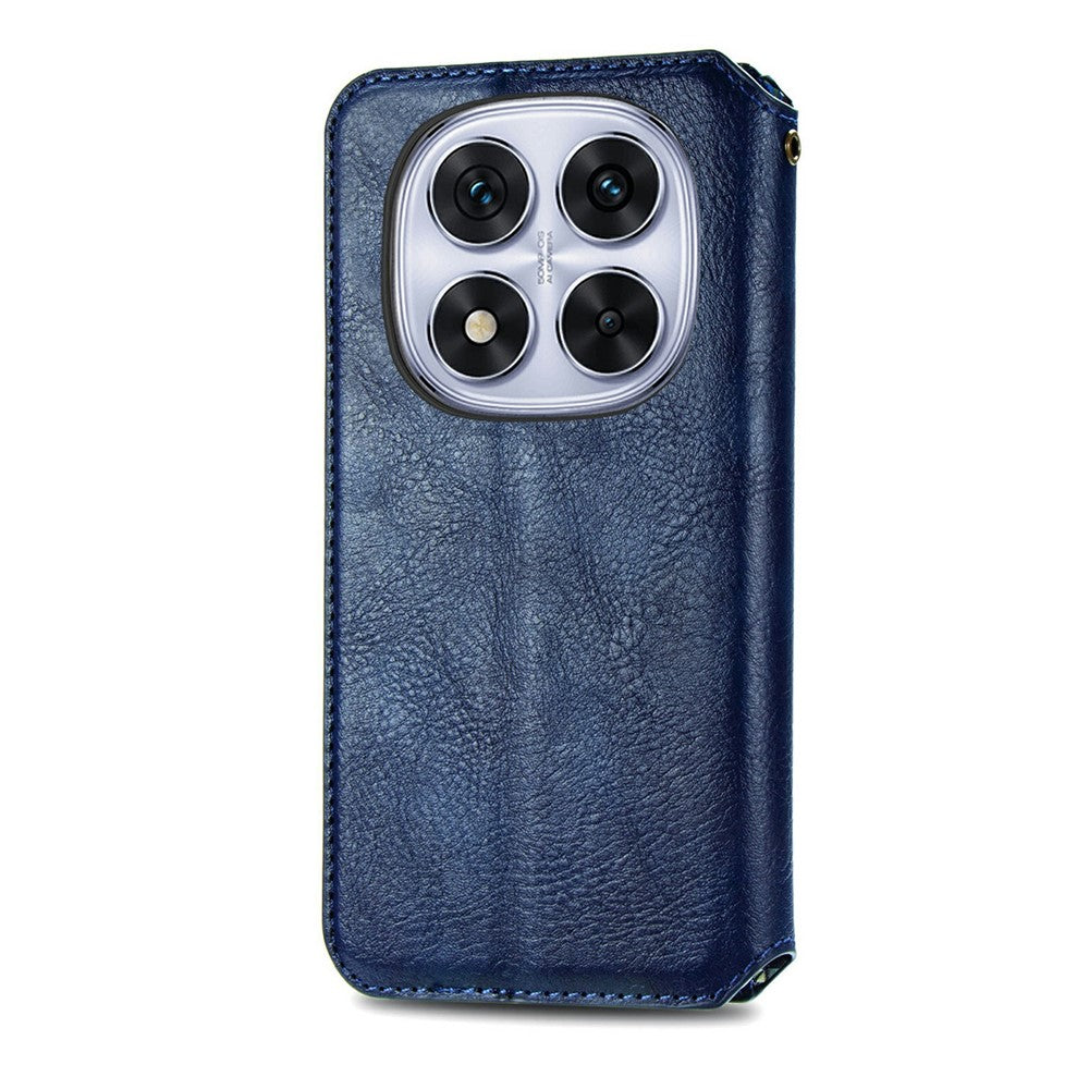 For Xiaomi Poco M8 Pro 5G / Redmi Note 15 Pro+ 5G (Global) Case Rhombus Imprint PU Leather Wallet Phone Cover