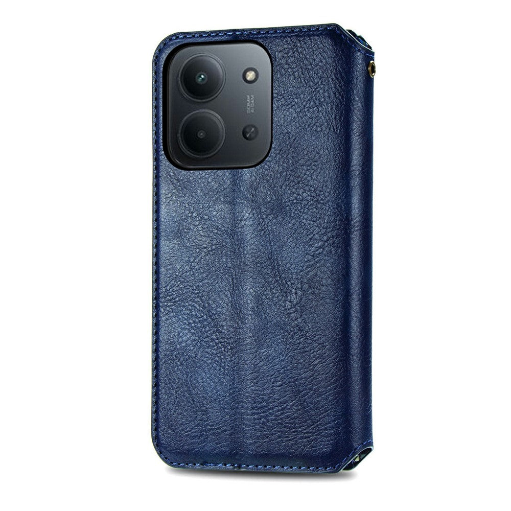 For Xiaomi Redmi 15C 4G (Global) (171mm) / Poco C85 4G (171mm) Case Rhombus Imprint PU Leather Wallet Phone Cover