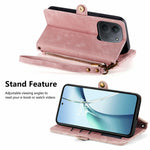 For Xiaomi Redmi 15C 4G (Global) (171mm) /  Poco C85 4G (171mm) Case Zipper Wallet Geometry Lines Leather Phone Cover with Strap