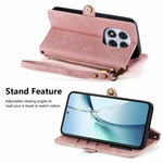 For Xiaomi Poco M8 Pro 5G / Redmi Note 15 Pro+ 5G (Global) Case Zipper Wallet Geometry Lines Leather Phone Cover with Strap