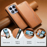 For Xiaomi Poco M8 Pro 5G / Redmi Note 15 Pro+ 5G (Global) Case Wallet Tri-Color Stitching Leather Phone Cover with Elastic Wristband