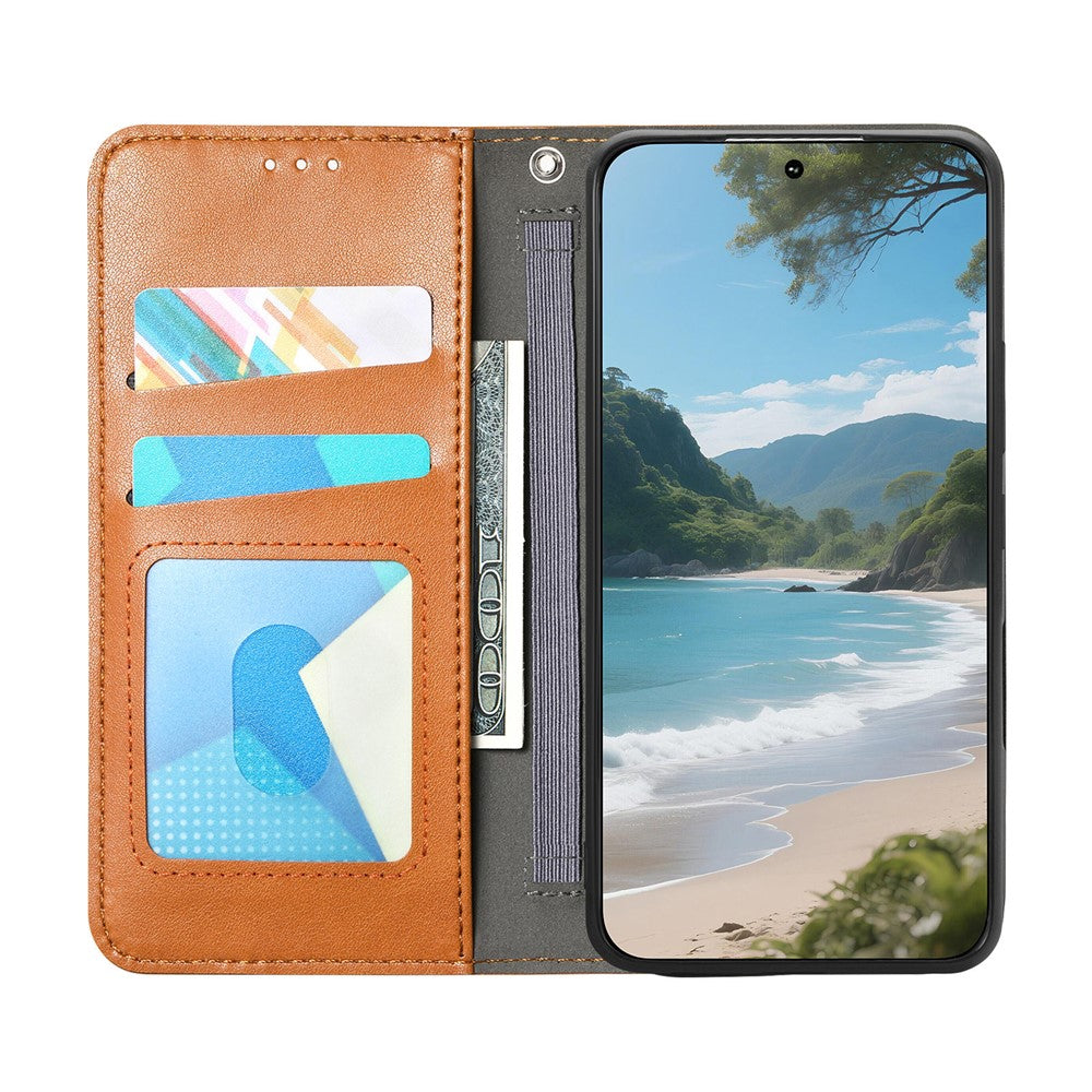 For Xiaomi Poco M8 Pro 5G / Redmi Note 15 Pro+ 5G (Global) Case Wallet Tri-Color Stitching Leather Phone Cover with Elastic Wristband