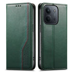 Xiaomi Redmi 15C 4G (Global) (171mm) / Poco C85 4G (171mm) Plånboksfodral, trefärgat läderfodral med elastiskt armband