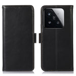 For Xiaomi 15T Case RFID Blocking Genuine Cow Leather Wallet Phone Cover
