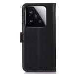 For Xiaomi 15T Case RFID Blocking Genuine Cow Leather Wallet Phone Cover