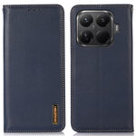 KHAZNEH For Xiaomi 15T Pro Case Wallet Genuine Cow Leather Phone Cover Nappa Texture