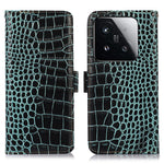For Xiaomi 15T Case RFID Blocking Wallet Crocodile Texture Genuine Cow Leather Phone Cover