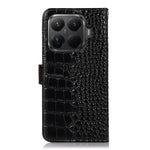 For Xiaomi 15T Pro Case RFID Blocking Wallet Crocodile Texture Genuine Cow Leather Phone Cover