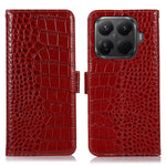 For Xiaomi 15T Pro Case RFID Blocking Wallet Crocodile Texture Genuine Cow Leather Phone Cover