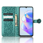 For Honor Play 40 Plus 5G Dot Pattern Imprinted PU Leather Case Stand Wallet Magnetic Flip Folio Phone Cover with Strap