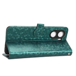 For Honor Play 40 Plus 5G Dot Pattern Imprinted PU Leather Case Stand Wallet Magnetic Flip Folio Phone Cover with Strap
