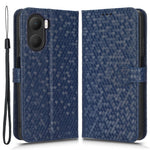 For Honor Play 40 Plus 5G Dot Pattern Imprinted PU Leather Case Stand Wallet Magnetic Flip Folio Phone Cover with Strap