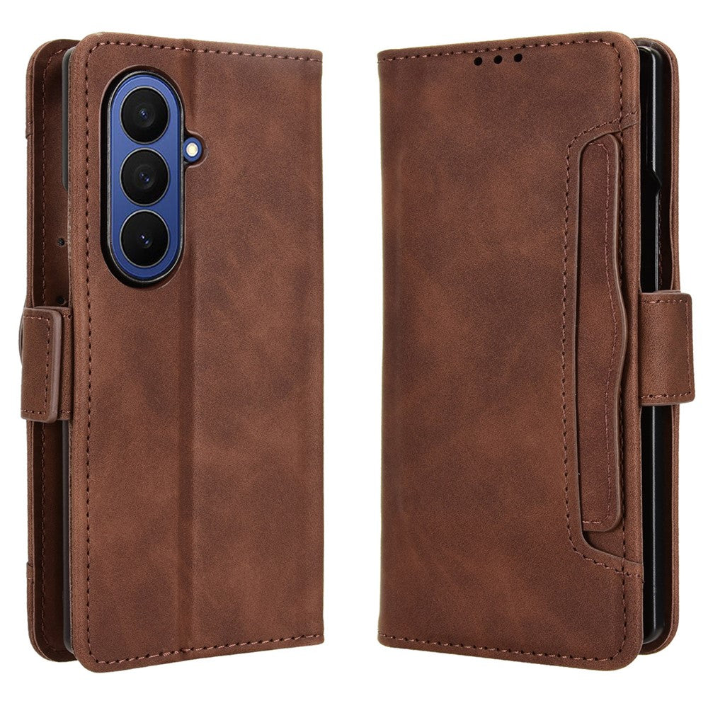 Til Samsung Galaxy Z Fold7 5G læderetui telefonpung med flere kortlommer