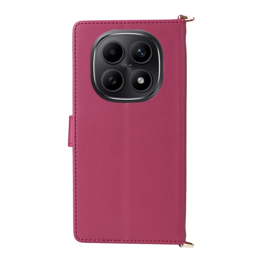 For Xiaomi Poco M8 5G / Redmi Note 15 5G (Global) / Note 15 4G (Global) Case with Shoulder / Wrist Strap Leather Phone Cover Stand Wallet