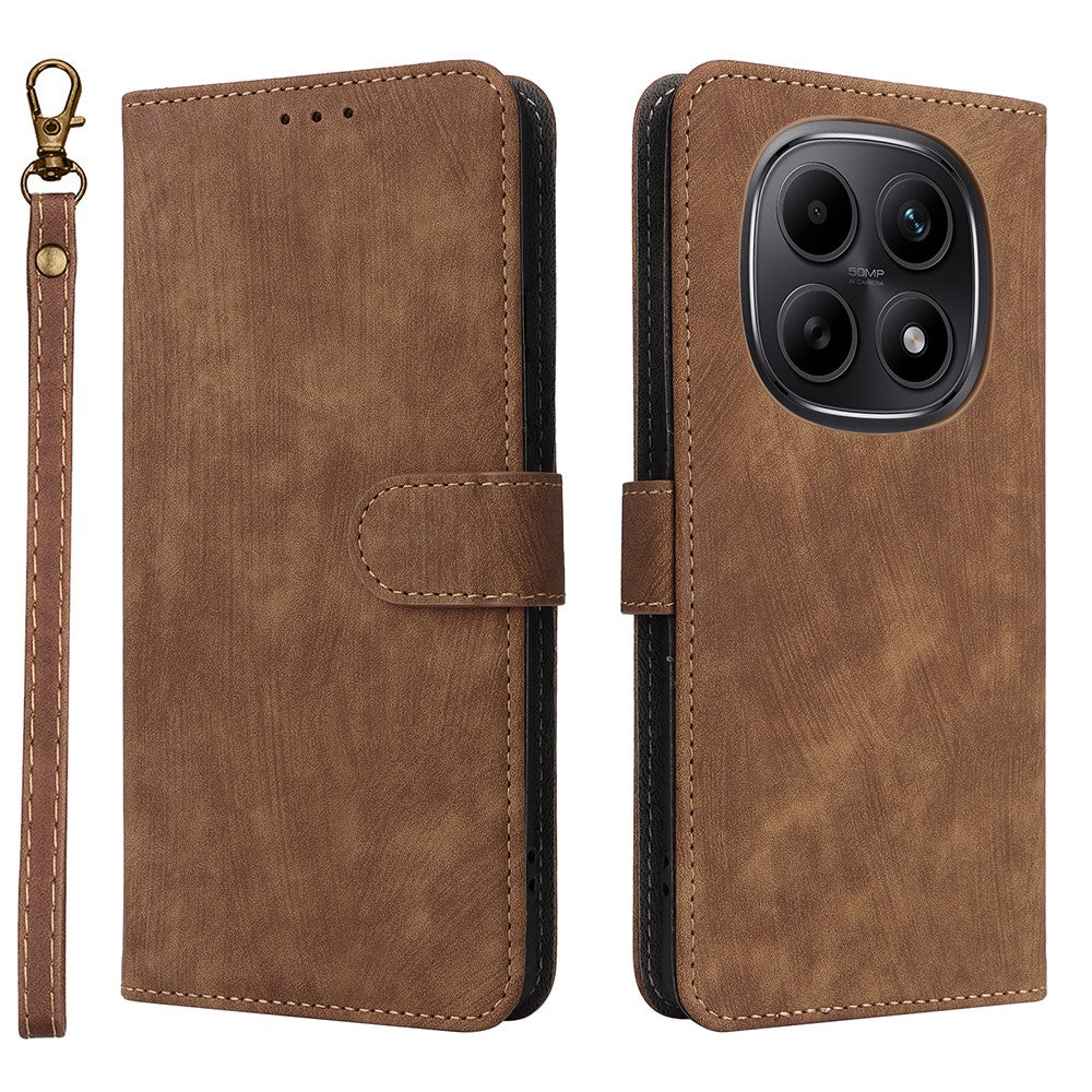 For Xiaomi Poco M8 5G / Redmi Note 15 5G (Global) / Note 15 4G (Global) Case Wallet RFID Blocking PU Leather Phone Cover Stand with Strap