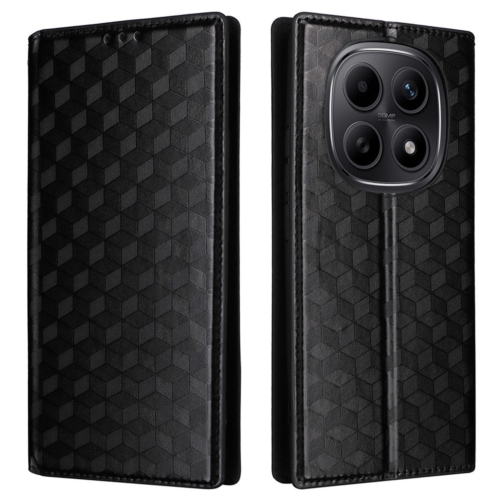 For Xiaomi Poco M8 5G / Redmi Note 15 5G (Global) / Note 15 4G (Global) Case Wallet Rhombus Imprinted Leather Phone Cover