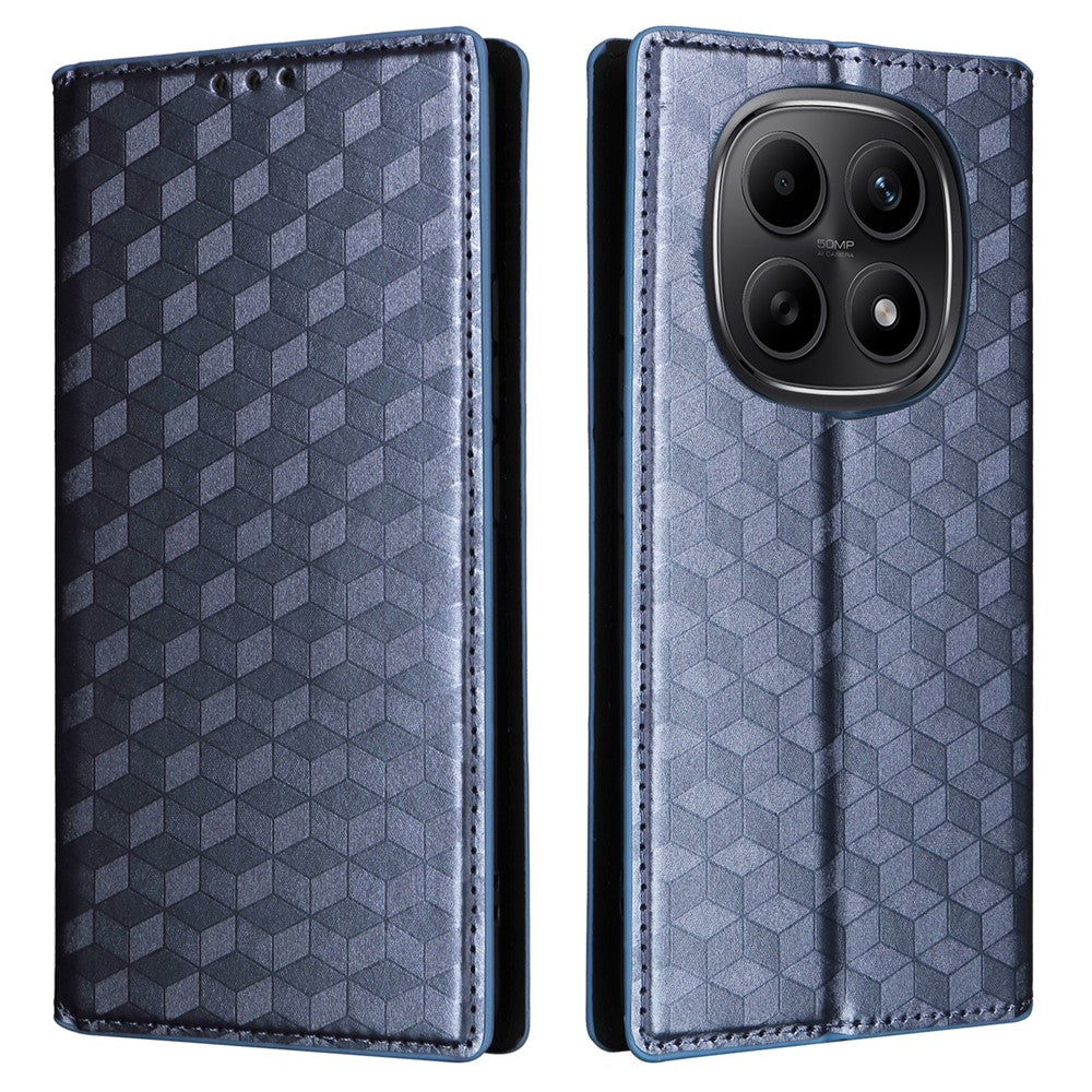 For Xiaomi Poco M8 5G / Redmi Note 15 5G (Global) / Note 15 4G (Global) Case Wallet Rhombus Imprinted Leather Phone Cover