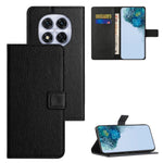 Xiaomi Redmi Note 15 Pro 5G (Global) fodral i PU-läder, plånboksfodral med litchitextur, svart