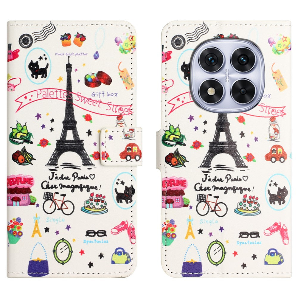 For Xiaomi Poco M8 5G / Redmi Note 15 5G (Global) Case Pattern Print PU Leather Wallet Phone Cover