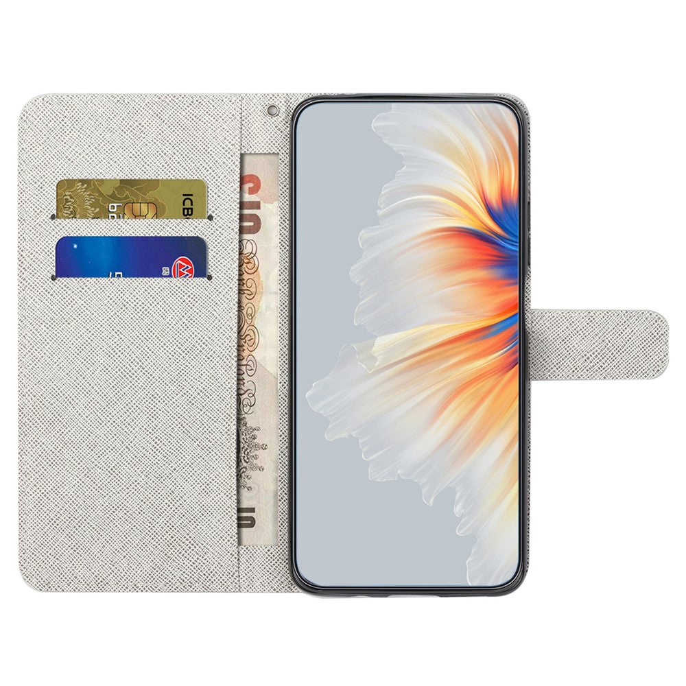 For Xiaomi Poco M8 Pro 5G / Redmi Note 15 Pro+ 5G (Global) Case Pattern Print PU Leather Wallet Phone Cover Cross Texture